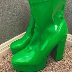 Current Mood  Groovy Green Boots. Excellent condition only worn once. 💚